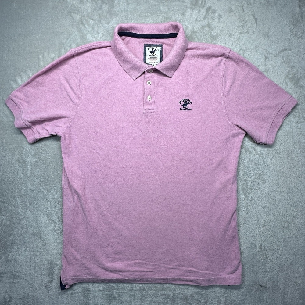 Polo Ralph Lauren Polo Shirt Mens Large Pink Short Sleeve Pique Pony Logo Top